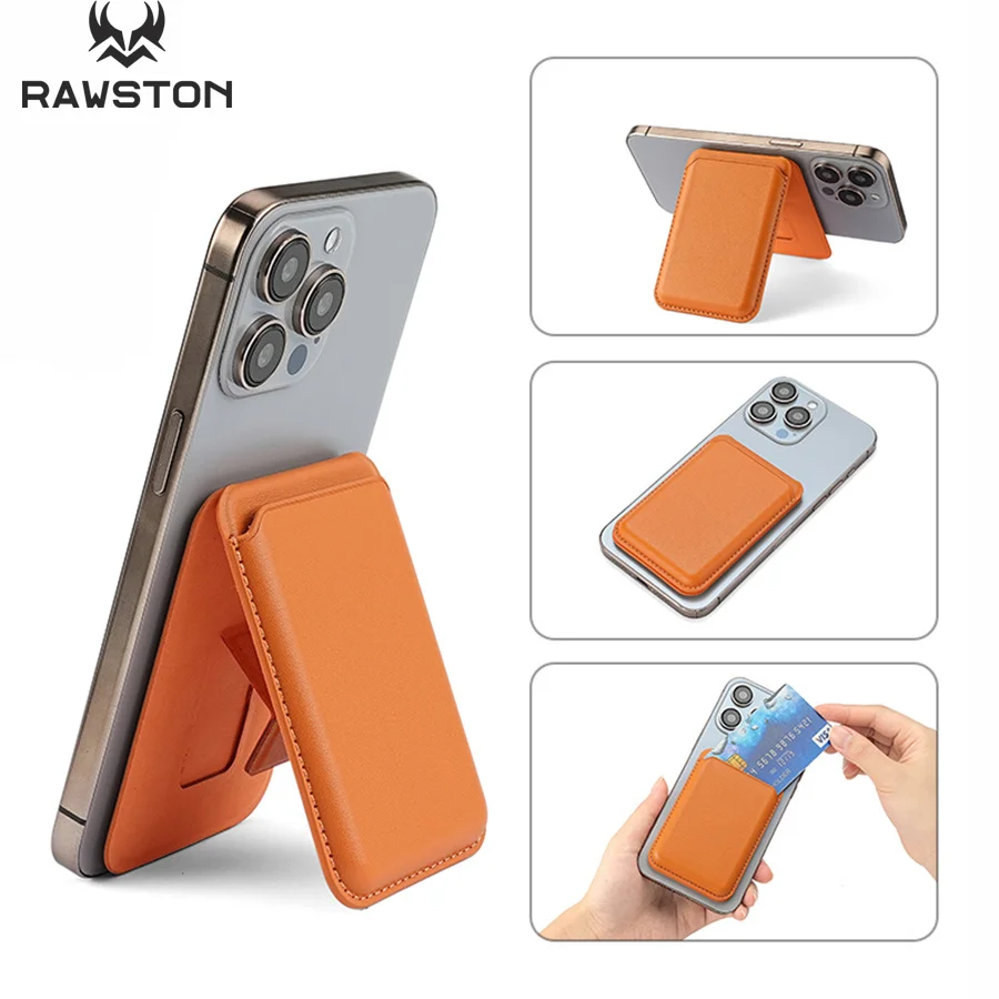 Phone Cases That Hold Cards - Kickstand Magnetic Leather Wallet Case for