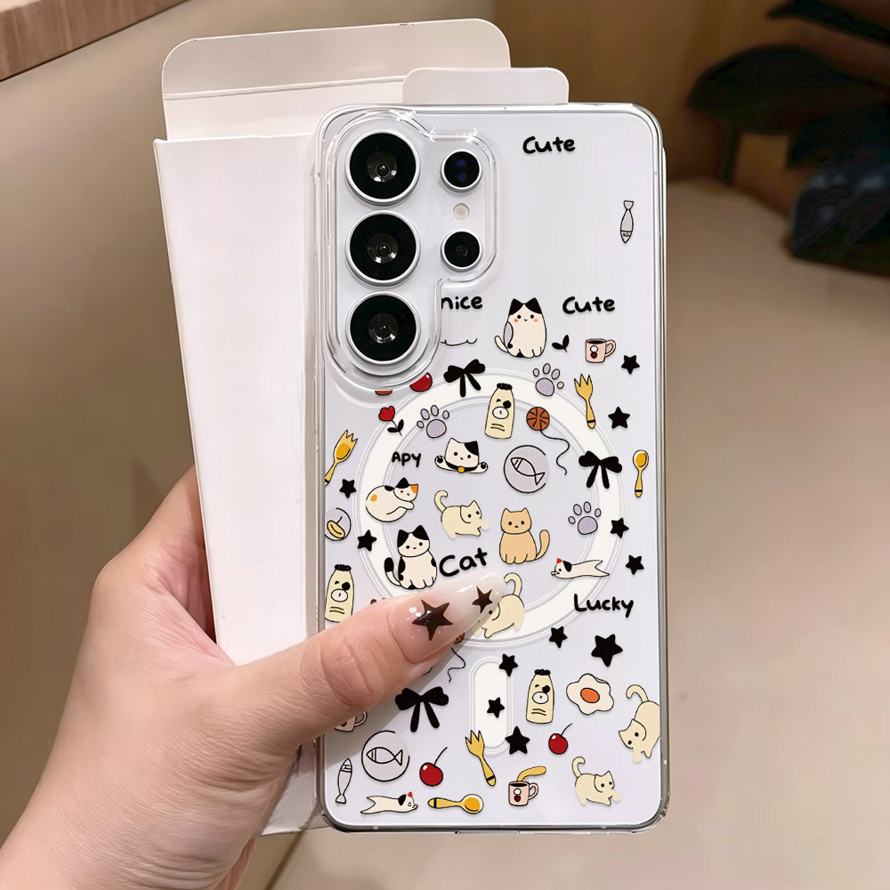 Phone Cases Galaxy A16 5G - Cute Cat Magnetic Phone Case For