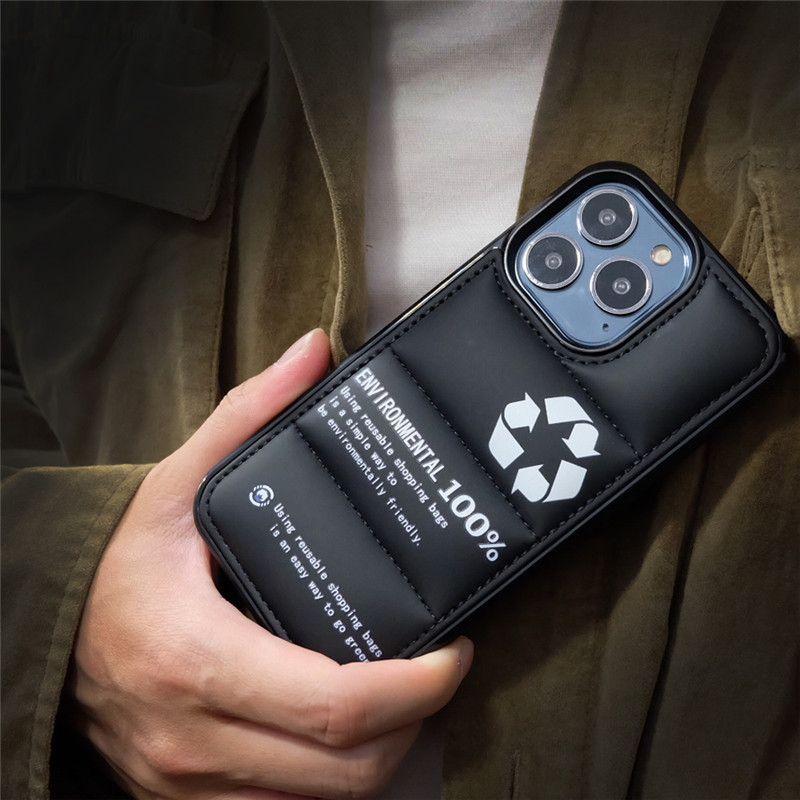 Phone Cases Recycling - Creative Down Jacket Recycling Logo Mobile