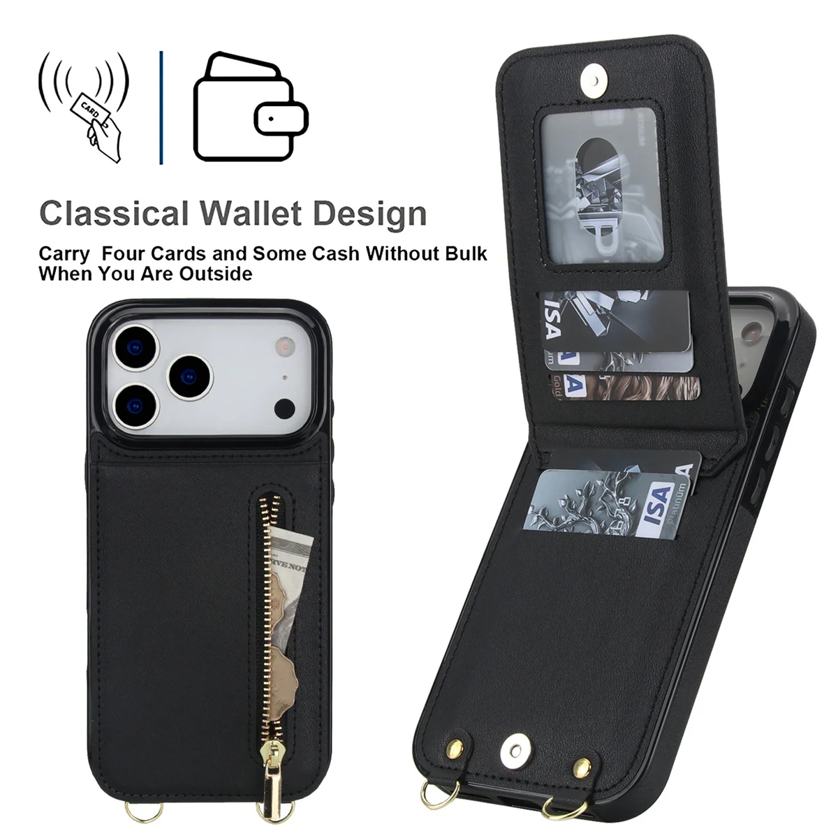 Crossbody Zipper Wallet Card H - огляд і ціна Phone Cases That Hold Cards