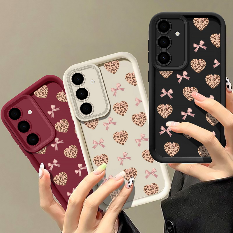 Retro Leopard Print Bow Phone  - огляд і ціна Phone Cases Galaxy A16 5G