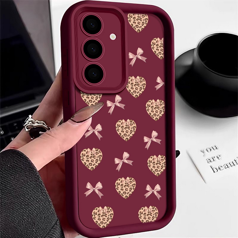 Retro Leopard Print Bow Phone  - огляд і ціна Phone Cases Galaxy A16 5G