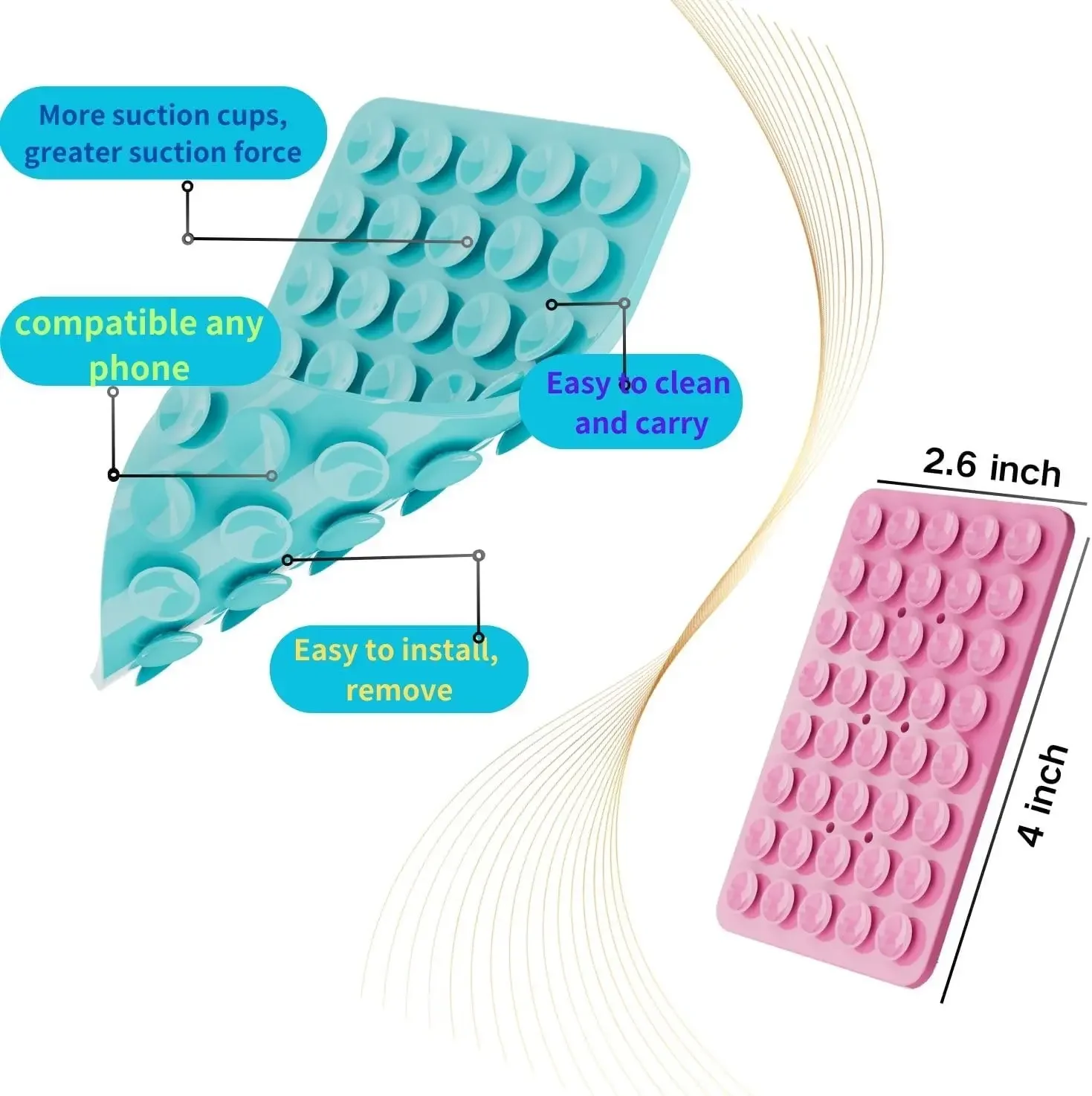 Double-Sided Suction Cup Phone - огляд і ціна Phone Cases Rubber