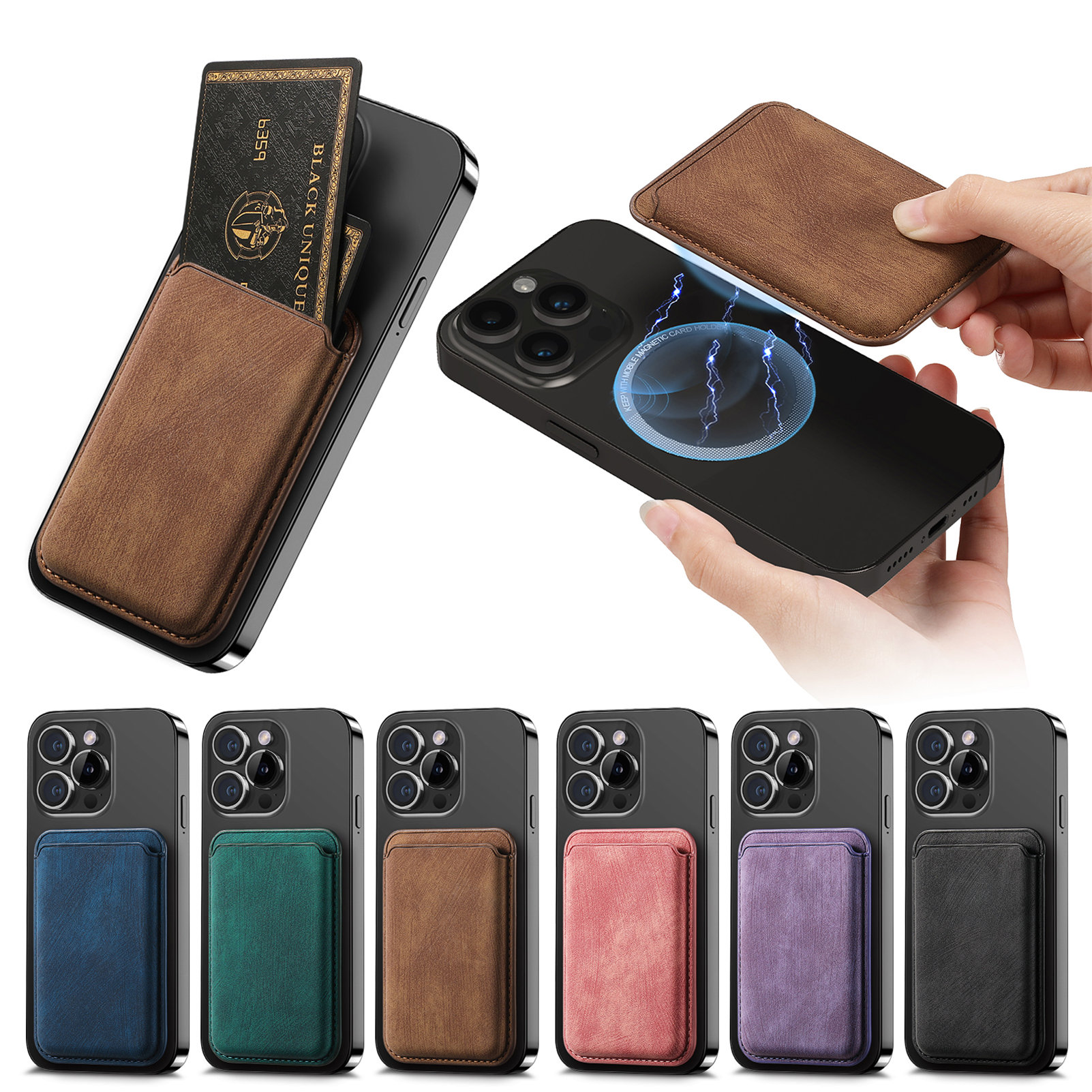 Retro Matte PU Leather Card Ba - огляд і ціна Phone Cases That Hold Cards