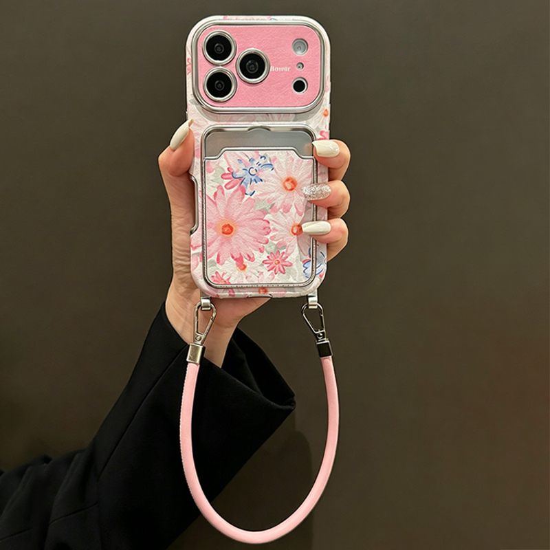 Pink Floral Faux Leather Textu - огляд і ціна Phone Cases That Hold Cards