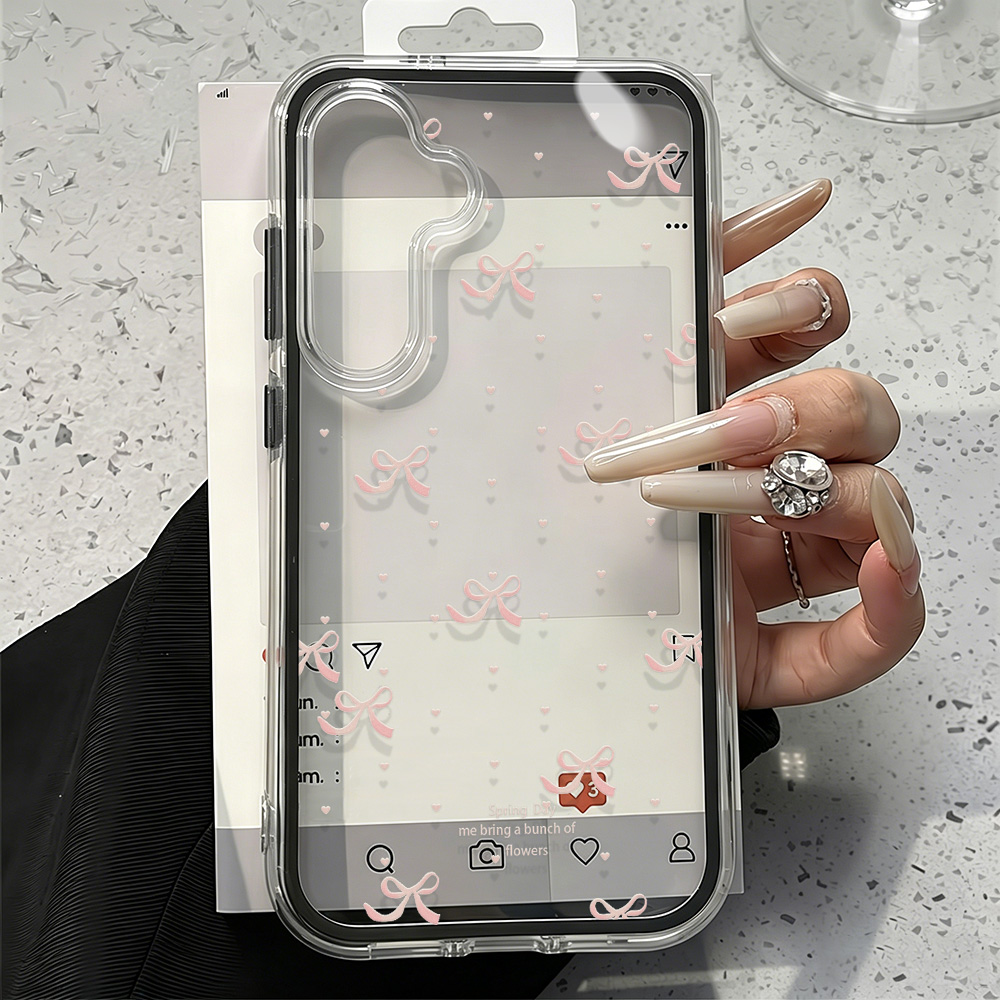 Cute Pink Bow Soft Phone Case  - огляд і ціна Phone Cases Quality