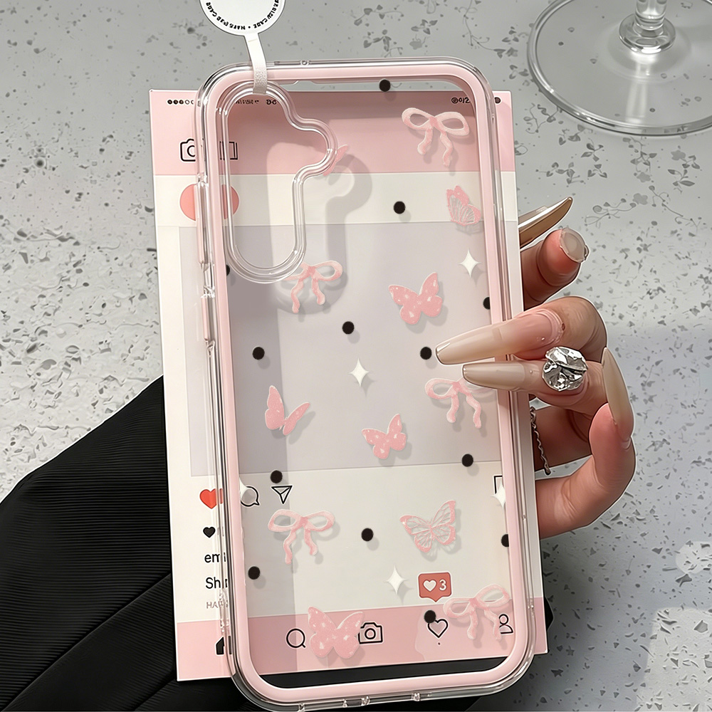Cute Pink Bow Soft Phone Case  - огляд і ціна Phone Cases Quality