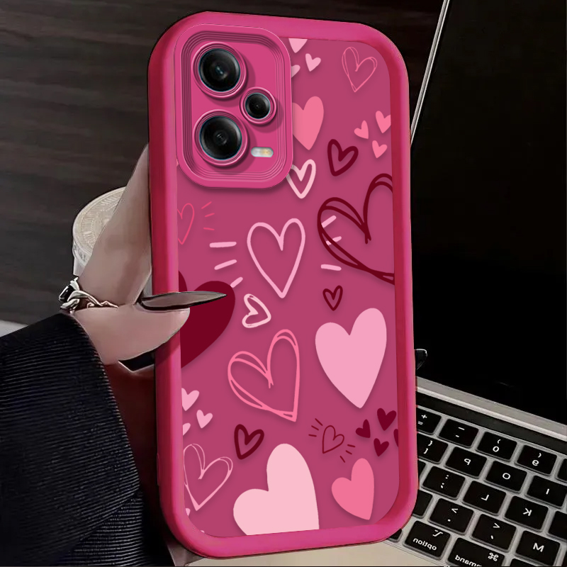 Pink Heart-shaped Phone Case f - огляд і ціна Phone Cases Redmi