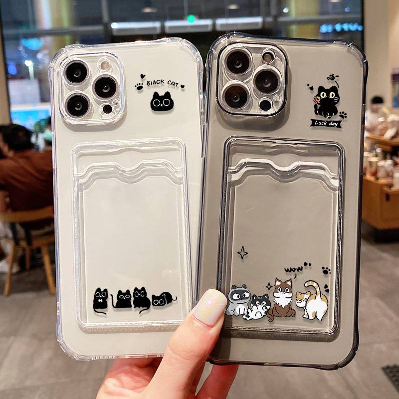 Cute Black Cat Phone Case For  - огляд і ціна Phone Cases Holder